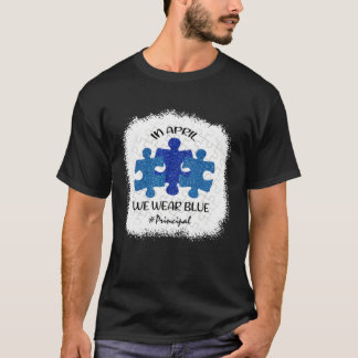 Lehrer für Autismus-Bewusstsein im April tragen wi T-Shirt