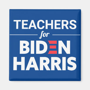 Lehrer für Biden Harris Custom Text Blue Magnet