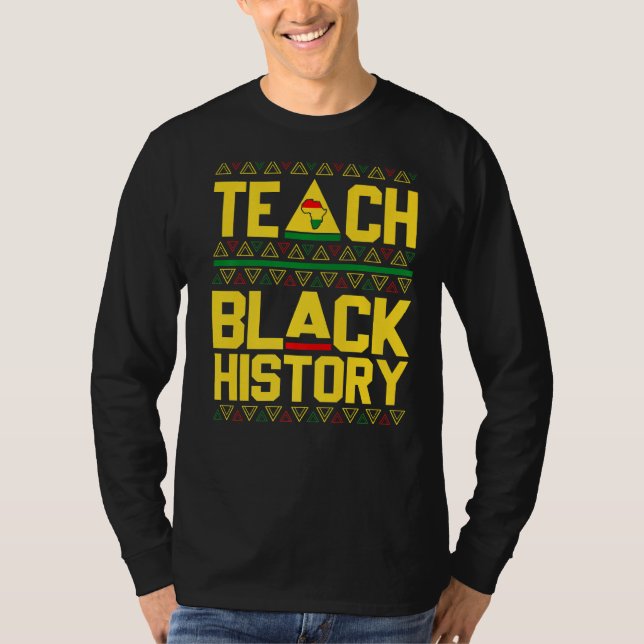Lehrer für Black History Shirt Proud African Am (Vorderseite)