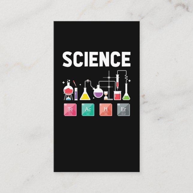Lehrer für Chemieelemente im Labor für Wissenschaf Visitenkarte (Vorderseite)