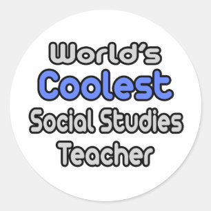 Lehrer für Coolste Sozialstudien der Welt Runder Aufkleber