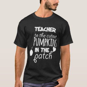 Lehrer für die Niedlichsten Kürbis im Patch Hallo T-Shirt