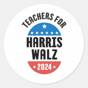 Lehrer für Harris Wheimer 2024 Runder Aufkleber