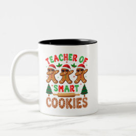 Lehrer für intelligente Cookies Weihnachten Zweifarbige Tasse