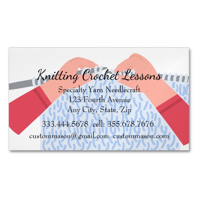 Lehrer für Knetkunde und Crochet Magnetische Visitenkarte (Vorderseite)