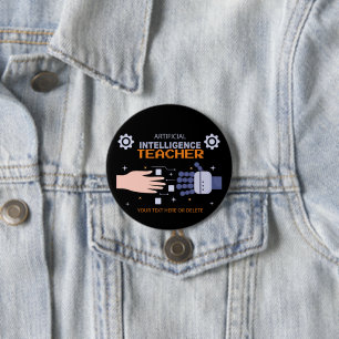 Lehrer für künstliche Intelligenz - Mann und Masch Button