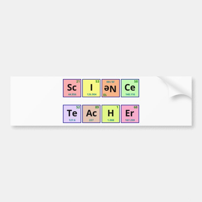 Lehrer für Wissenschaft Autoaufkleber (Vorne)