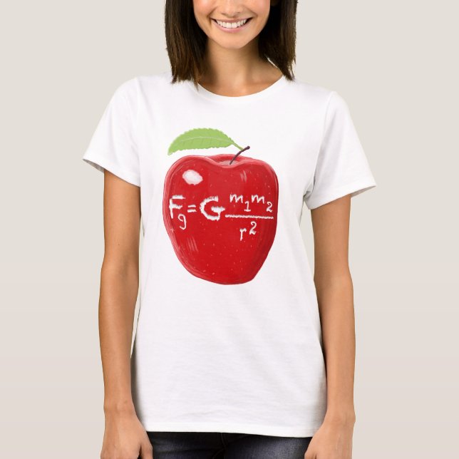 Lehrer für Wissenschafts-Isaac- Newtongesetz von T-Shirt (Vorderseite)