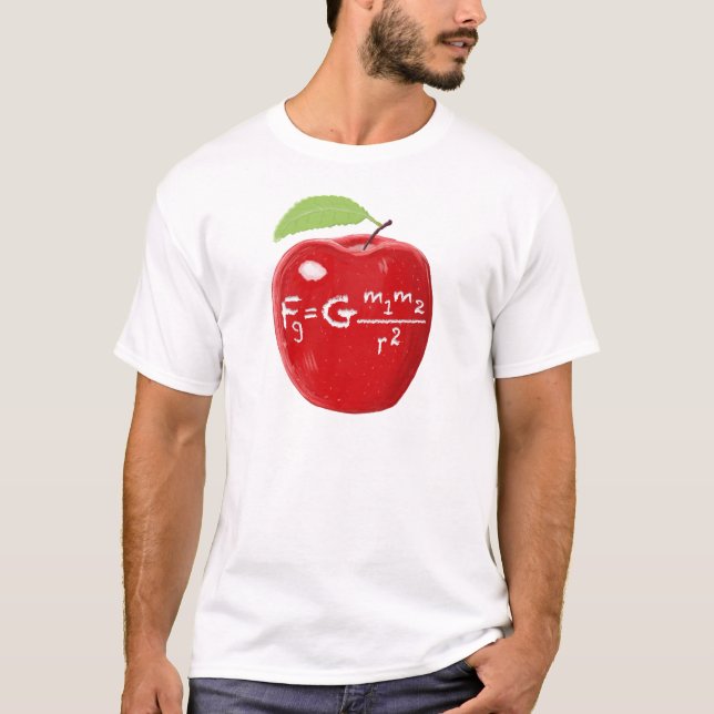 Lehrer für Wissenschafts-Isaac- Newtongesetz von T-Shirt (Vorderseite)