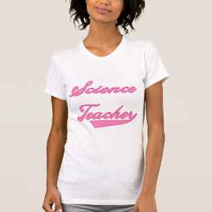 Lehrer für Wissenschafts-rosa T-Shirts und