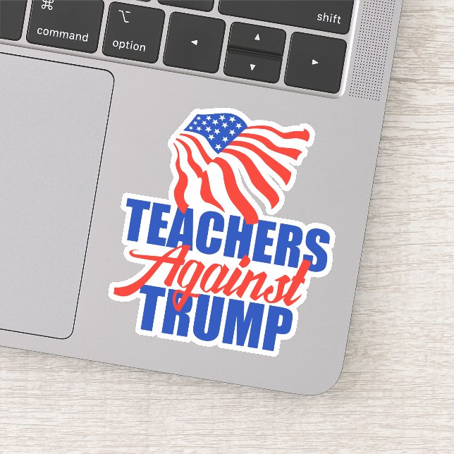 Lehrer gegen Trump im Wahlkampf 2024 Aufkleber (Detail)