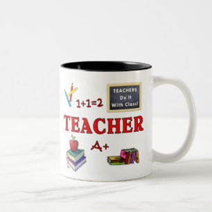 Lehrer-Geschenk-Tassen-Lehrer tun es mit Klasse Zweifarbige Tasse