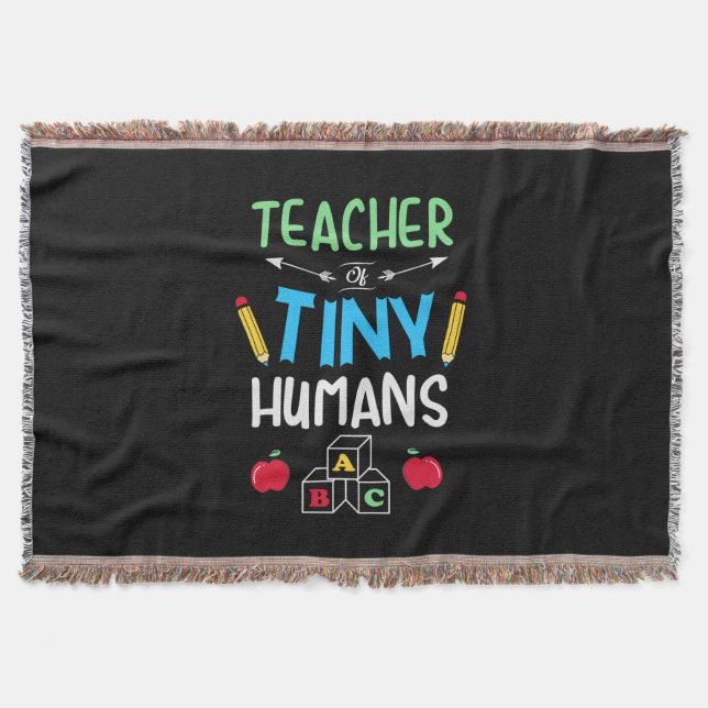 Lehrer Geschenklehrer Tiny Humans Decke (Vorderseite)