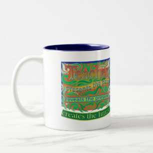 Lehrer gestalten die Zukunft / Lehrerbewertung Zweifarbige Tasse