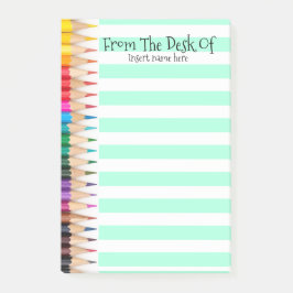 Lehrer gezeichnete Bleistifte, zum des Post-it Klebezettel