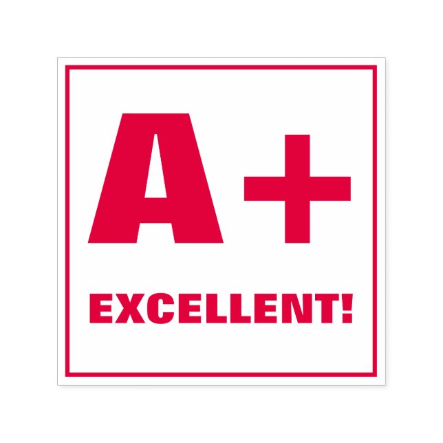 Lehrer Grading Briefmarke: A+, EXCELLENT! Permastempel (Design)