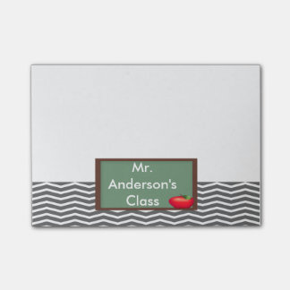 Lehrer-graue Zickzack Tafel Posten-it® Anmerkungen Post-it Klebezettel