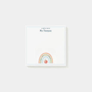 Lehrer Grundschule Süßer Apfel Regenbogen Post-it Klebezettel