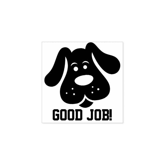 Lehrer gute Arbeit Welpen Hund Briefmarke Gummistempel (Prägung)