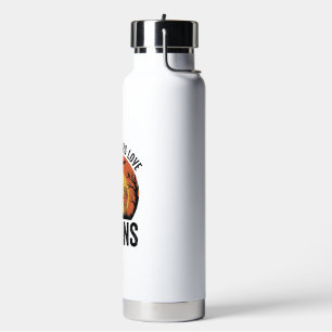 Lehrer Halloween Gehirne Vintage Vektor Design_1 Trinkflasche