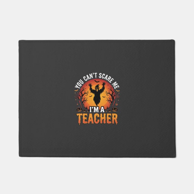 Lehrer Halloween Gruseliger Geist Lehrer Design_1 Fußmatte (Vorderseite)
