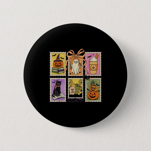 Lehrer Halloween Shirt Soky Ghost Reading Hallowe Button (Vorderseite)
