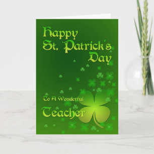 Lehrer, Happy St Patrick's Day Card Karte