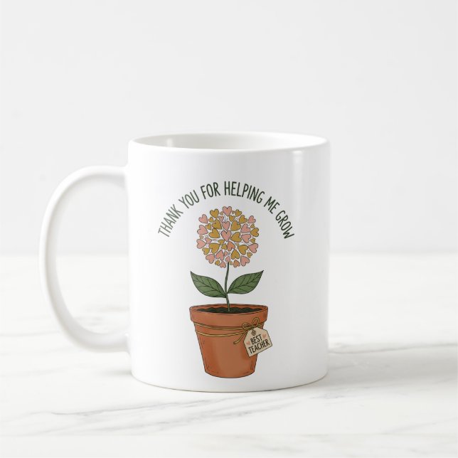 Lehrer helfen mir, Wildblume Bouquet Tasse (Links)