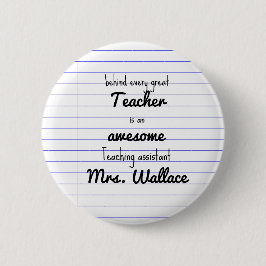 Lehrer Hilfe Tasche Lehrassistent TA Button