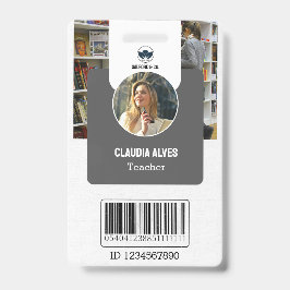 Lehrer-ID-Karte | Graue Collage School ID Card Ausweis
