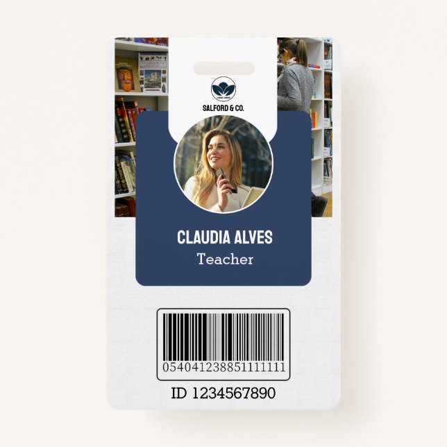 Lehrer-ID-Karte | Navy Collage School ID Card Ausweis (Vorderseite)