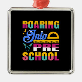 Lehrer in die Vorschule einsteigen Ornament Aus Metall
