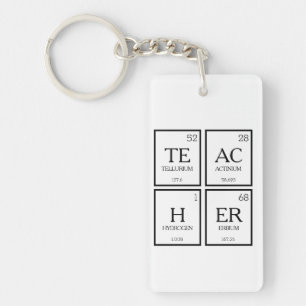 Lehrer in regelmäßigen Abständen in der Chemielehr Schlüsselanhänger