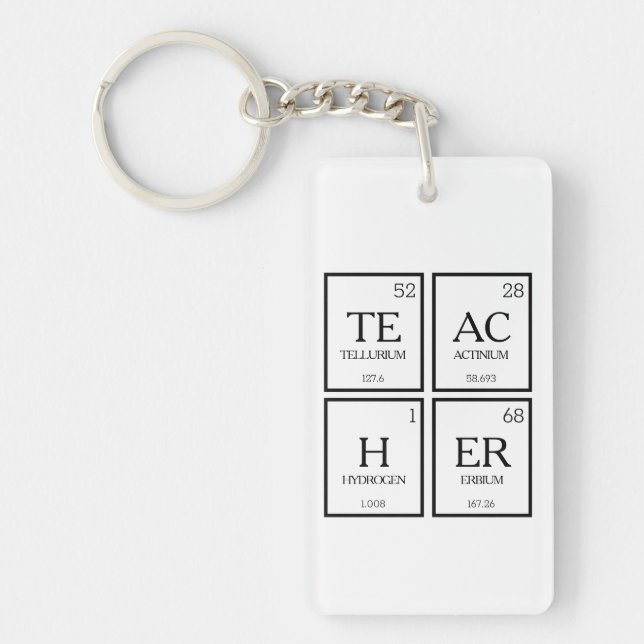 Lehrer in regelmäßigen Abständen in der Chemielehr Schlüsselanhänger (Vorderseite)