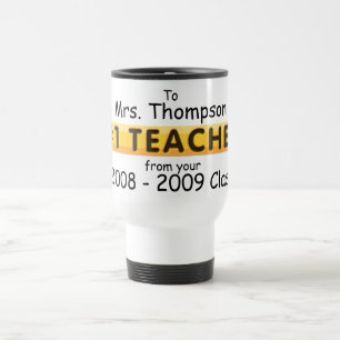 Lehrer-individueller Name und Datum KRW #1 Reisebecher