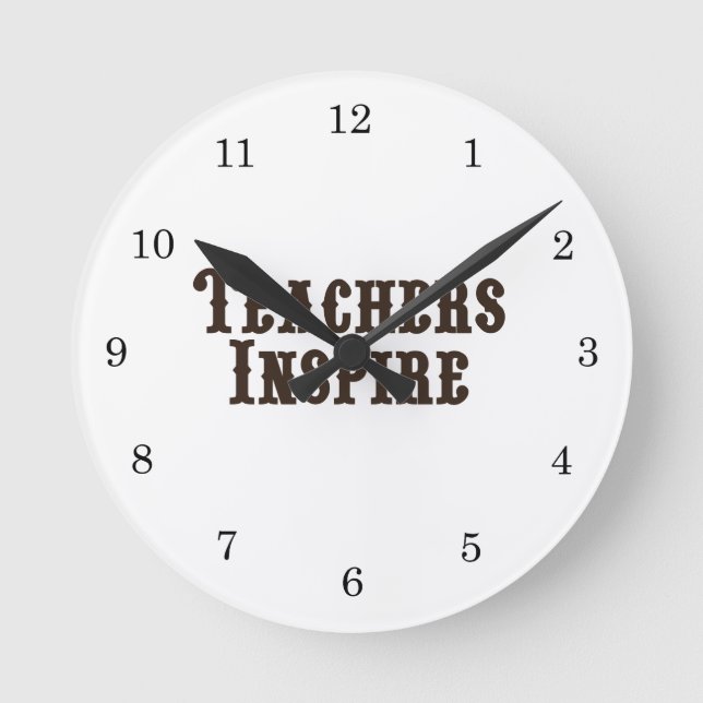 Lehrer inspirieren runde wanduhr (Vorderseite)