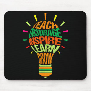 Lehrer Inspirierende Definition Farbige Glühbirne  Mousepad
