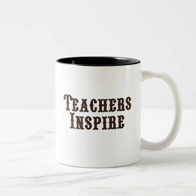 Lehrer Inspiriert Zweifarbige Tasse (Rechts)