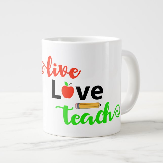 Lehrer - Jumbo-Tasse (Vorderseite Rechts)