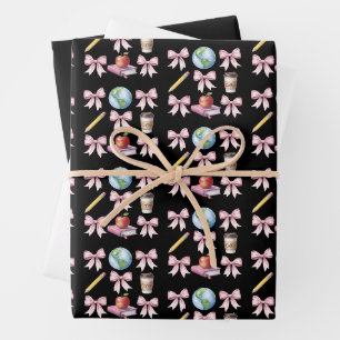 Lehrer Kaffee Bogen Süße Dankeschön-Geschenke  Geschenkpapier Set