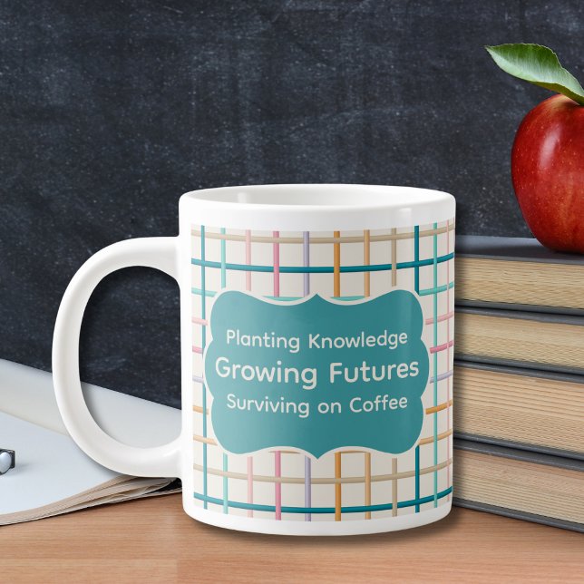 Lehrer-Kaffee-Überleben Jumbo-Tasse (Von Creator hochgeladen)