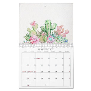 Lehrer-Klassenzimmer-Kaktus-Planer und -Kalender Kalender