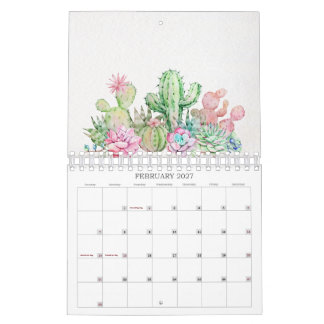 Lehrer-Klassenzimmer-Kaktus-Planer und -Kalender Kalender