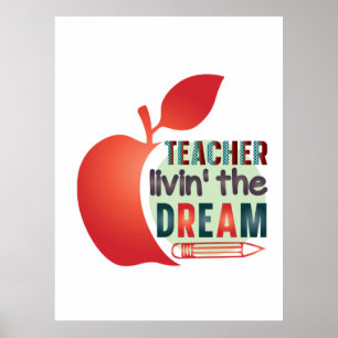 Lehrer lebe den Traum Poster
