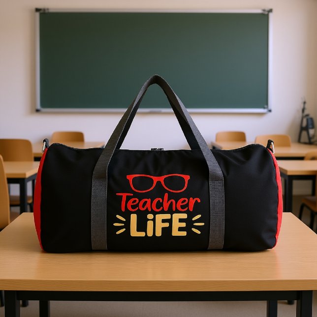 Lehrer-Lebensbrille Duffle Bag (Von Creator hochgeladen)