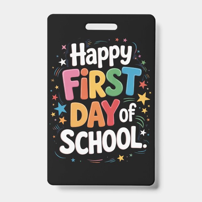Lehrer Lebensgeschenk zum ersten Schultag Ausweis (Front)
