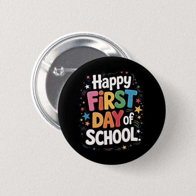 Lehrer Lebensgeschenk zum ersten Schultag Button (Vorne & Hinten)