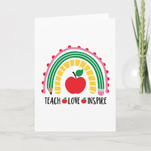 Lehrer Lehre Liebe Inspiriert Dankeskarte