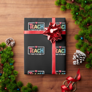 Lehrer lehrt sie, nett zur Rückkehr zur Schule zu  Geschenkpapier
