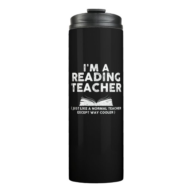 Lehrer lesen - Ich bin Leselehrer Thermosbecher (Vorderseite)